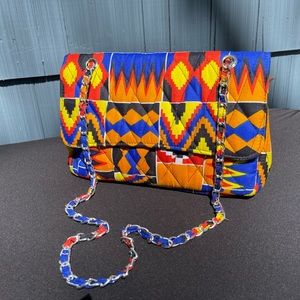 Africa Print Glamorous Ankara Chained Handbag